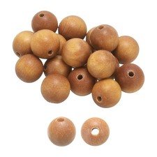 100pcs 8mm Sandalwood Round Polished Wooden Loose Beads for Craft