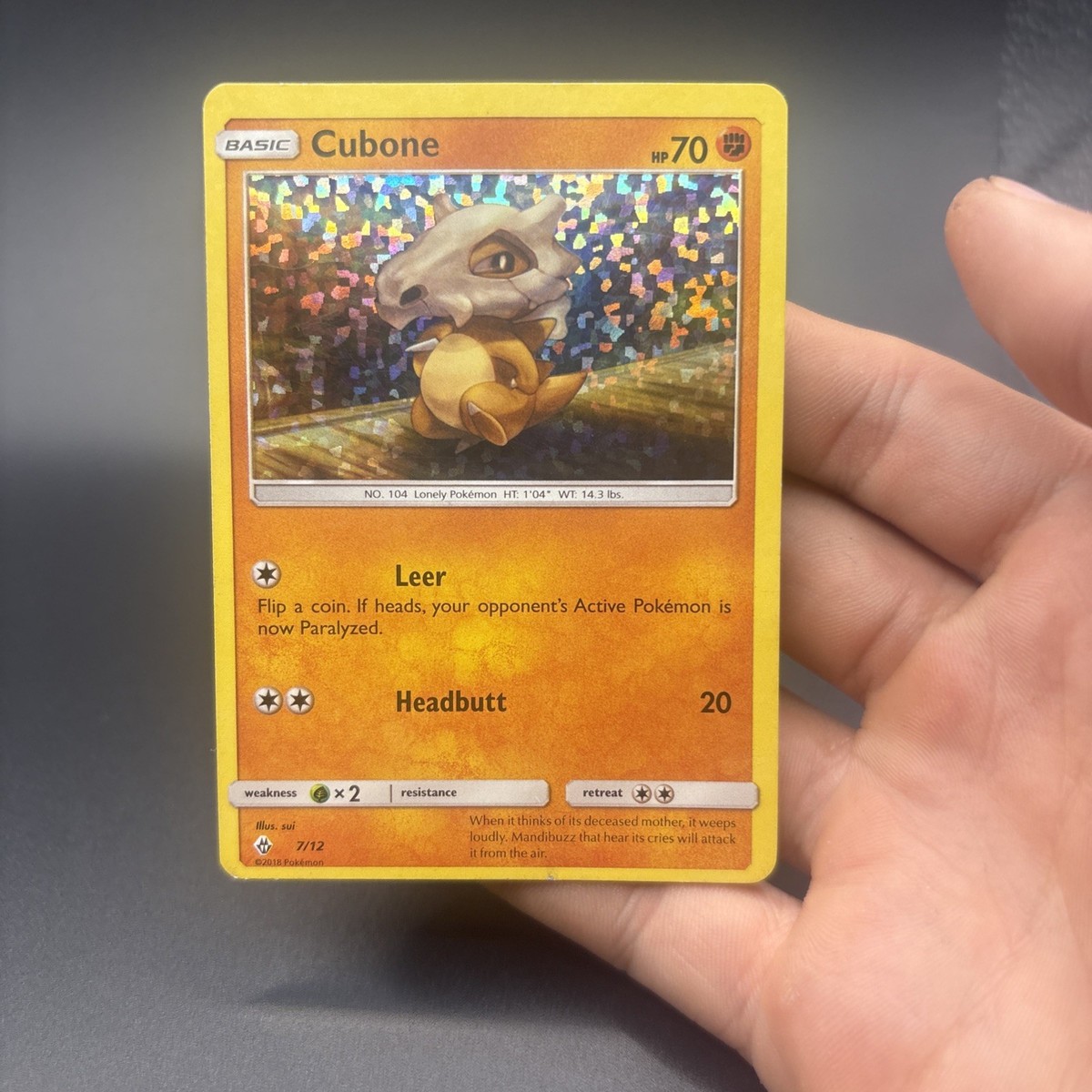 Cubone Holo 7/12 - McDonald's Promos - PTCG - LP | eBay