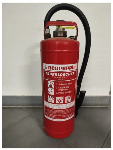 Neuruppin Pulverfeuerlöscher, Feuerlöscher, 6 kg mit ABC-Löschklasse, gebraucht