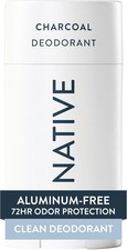 2x Native Natural Charcoal Deodorant Stick 75g | Aluminium Free | Vegan | Twin