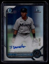 2022 Bowman Chrome #CPA-JSZ Junior Sanchez Prospect Autographs Refractor #/499
