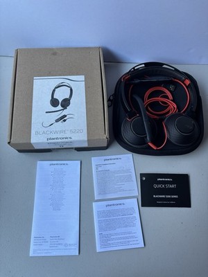 Plantronics Poly Blackwire 5220 Stereo Headset USB-A + 3.5mm Plug - NEW