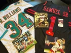 Signed NFL Lot-  Deebo Samuel & Ricky Williams Custom Jerseys + 3 8x10’s