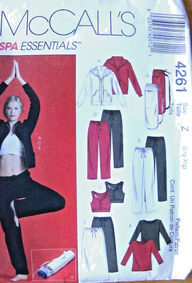 UNCUT- McCalls Spa Essentials 4261 Sewing Pattern Size Lg-Xlg