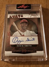 2025 LEAF SPORTS HEROES OZZIE SMITH #1/2 AUTOGRAPH “ALL DECADE TEAM”