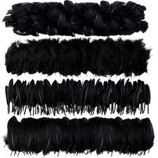 4 Styles Assorted Crafts Feathers Black DIY Wedding Decoration Bulk