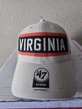 Virginia Cavaliers Spellout Logo Hat OSFM Strapback Beige 47 Brand Crossroad MVP