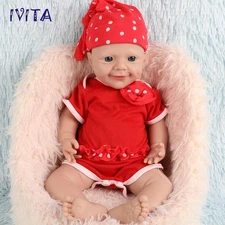 18" Lovely Baby Girl Doll Lifelike Full Silicone Reborn Baby Doll Xmas Gifts