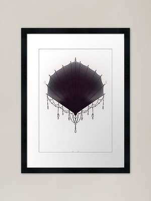 ornamentaler Schatten gerahmter Kunstdruck gerahmtes Wandbild Poster Leinwanddruck Bild