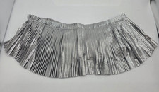 Savage X Fenty Bralette Pleated Lame Women's Size 1X Spaced Out Metallic Silver