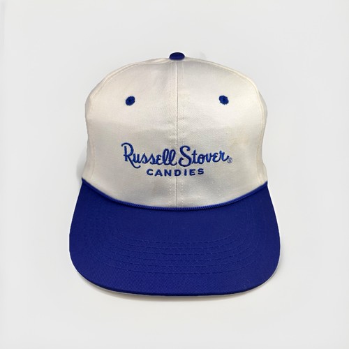 Vintage Russell Stover Candies Hat "I Love Chocolate" White Snapback Cotton Cap