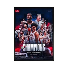 Poster Arizona Wildcats Uomo Basket 2026 Big 12 Torneo Campioni