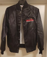 VTG Nascar Daytona International Speedway Satin Jacket Black Mens Med USA MADE