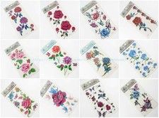 12 sheets temporary tattoo hipster floral classic roses Body Art b1b4b5
