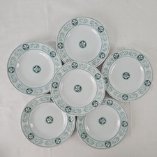 Assiettes A Dessert Faïence Ancienne Anglaise Décor Arabesque, 1900s