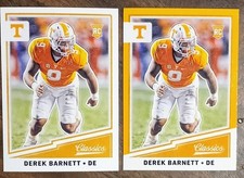 2-2017 Panini Classics GLOSSY Derek Barnett Rookie RC #227 Base & Gold EXCELLENT