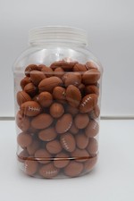 200 Mini Brown Foam Footballs Clear Jar 1.75-2" Bulk Party Favors