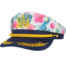 Captain Yacht Hat, Adjustable for Women Men, Navy Marine Admiral Costumes Acc...