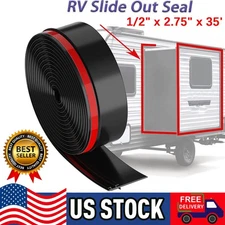 Racewill 1/2"x2.75"x35' RV Slide Out Seal Base Trailer Weather Stripping Travel