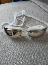 Speedo Vanquisher 2.0 Mirrored Swim Goggles White Adjustable Strap
