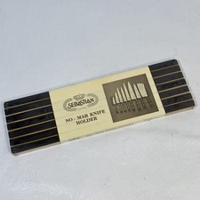 Vintage Sebastian No Mar Knife Holder Magnetic Strip 14.5" Kitchen Gadget Tool