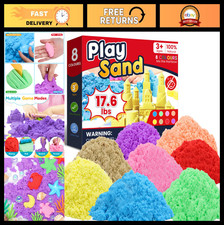 Colorful Sensory Play Sand 17.6lbs - 8 Colors for Kids Shaping  Sculpting Fun