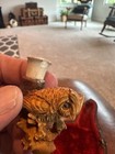 Antique old Meerschaum Smoking tobacco Pipe Hand Carved OWL w  Case — photo 5