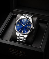 Men’s Sapphire Blue Luxury Watch | High Quality | Battery | Gift Box | Brand New