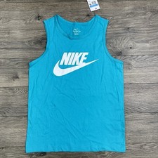 Nike Tank Top Size Medium Mens Blue Sportswear Futura Icon Sleeveless 30