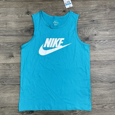 #ad Nike Tank Top Size Medium Mens Blue Sportswear Futura Icon Sleeveless $30 $11.50
