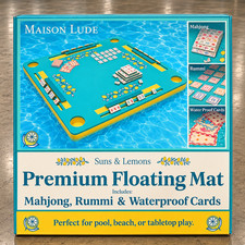 MAISON LUDE 3-in-1 Floating Game Mat: Mahjong , Rummi Cube  Waterproof Cards