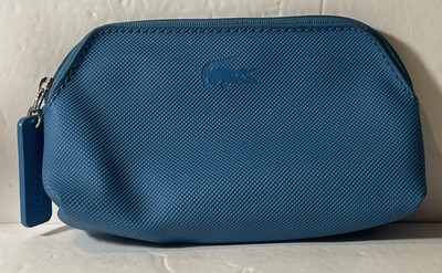 LACOSTE Zip Makeup Cosmetic Bag Blue 6.5 X 4 