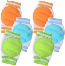 3 Pairs Baby Crawling Anti-Slip Knee Pads, Unisex Baby Toddlers Kneepads, Baby