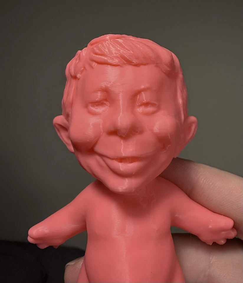 Juguete artístico troll de 4 pulgadas impreso en 3D Alfred E Neuman - Mad Magazine - ¿Qué me preocupa? Foto 3 de 4