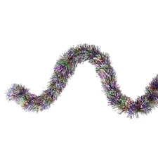 Northlight 50' Shiny Rainbow Christmas Foil Tinsel Garland - Unlit
