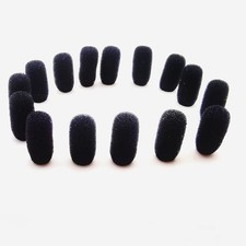 15 Pack Lavalier Foam Windscreens for Headset and Lapel Microphones Black