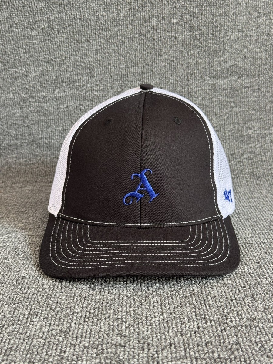 '47 Brand Script A Trucker Snapback Brown White Mesh Back Curved Brim Hat