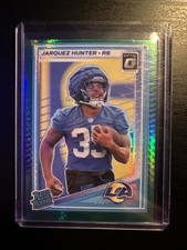 2025 Donruss Optic Football Green Hyper Rated Rookie Jarquez Hunter #292 RC