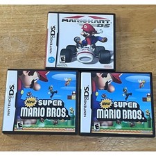 Nintendo DS Cases Manuals Lot Mario Kart DS New Super Mario Bros NO GAMES Vtg