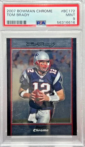 2007 BOWMAN CHROME Tom Brady PSA 8 PATRIOTS New England Patriots