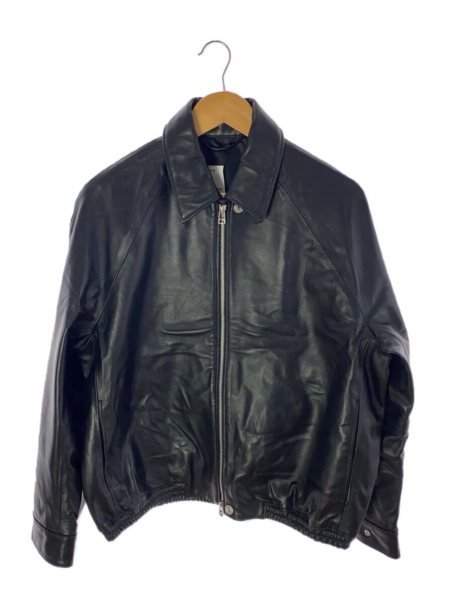 Studious 25SS Lamb Leather Blouson Jacket in Black Sheepskin