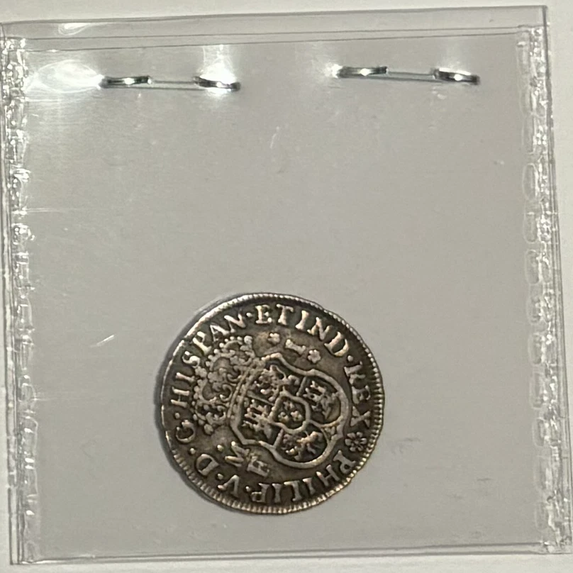 1739 MO MF Mexico 1 Real Silver Spanish Colonial Columnario - Image 2 of 2