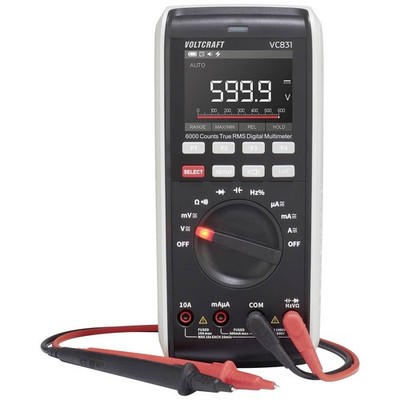 VOLTCRAFT VC831 Hand-Multimeter digital LoZ CAT III 1000 V, CAT IV 600 V Anzeige