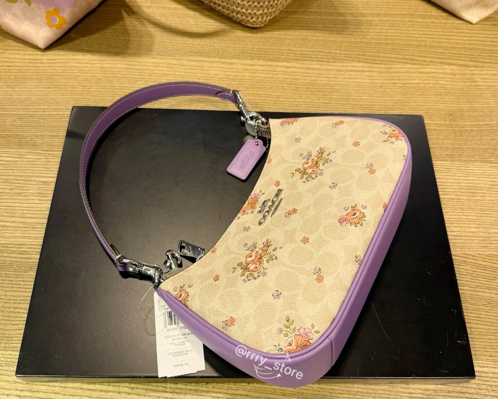 Borsa a tracolla Coach donna Teri in tela firmata stampa floreale CAL37