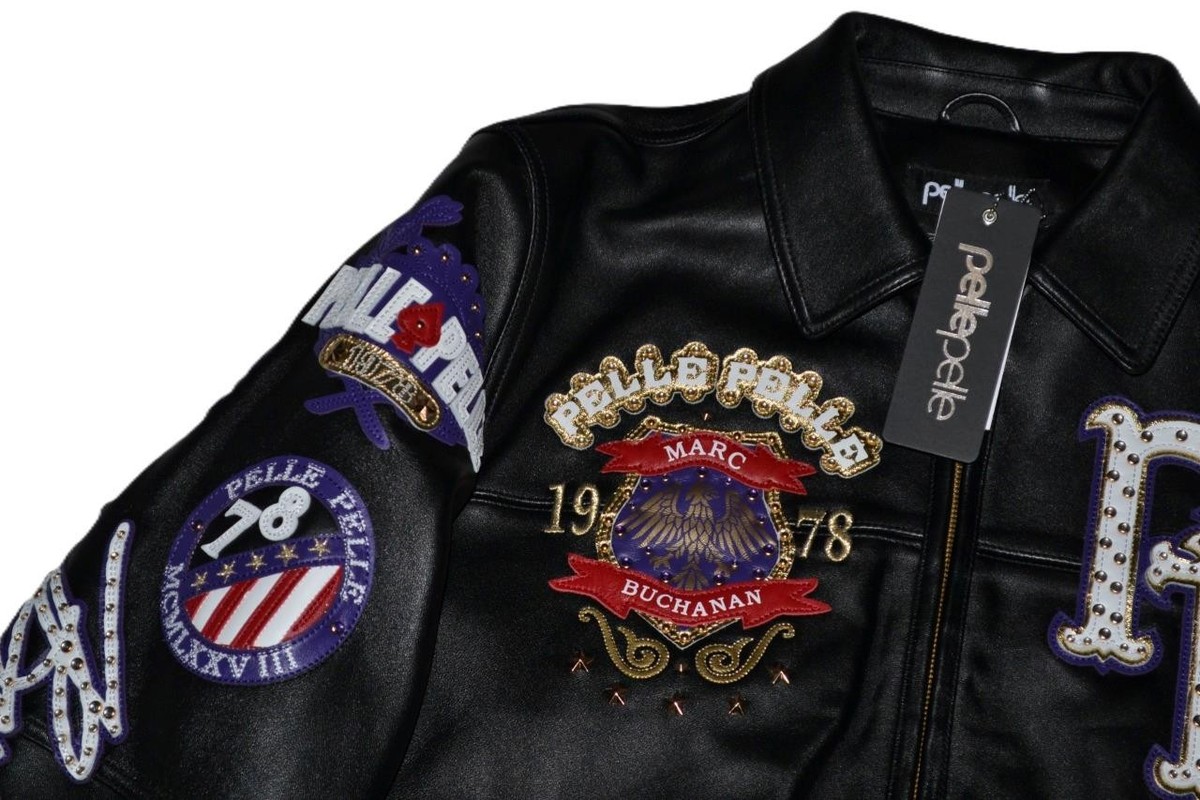 AUTHENTIC Pelle Pelle Men's LEATHER WORLD FAMOUS 1978 Jacket BLACK