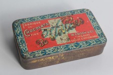 Boîte tôle lithographiée Chocolats de Villars Fribourg Suisse (64755)