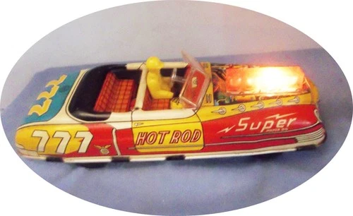 Marx Engine Lights FRICTION Hot Rod Racer~ Dick Tracy Series Car~ Bandai Size