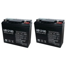 UPG UB12180 12V 18AH Sealed Lead Acid Internal Thread Terminal Battery - 2 Pack