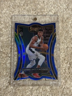 Giannis Antetokounmpo Select Blue Prizm Die Cut 2019-2020 Premier Level /249 NBA