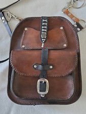 Medieval Bag with Removable Shoulder Strap RealTop-Grain Leather Construction